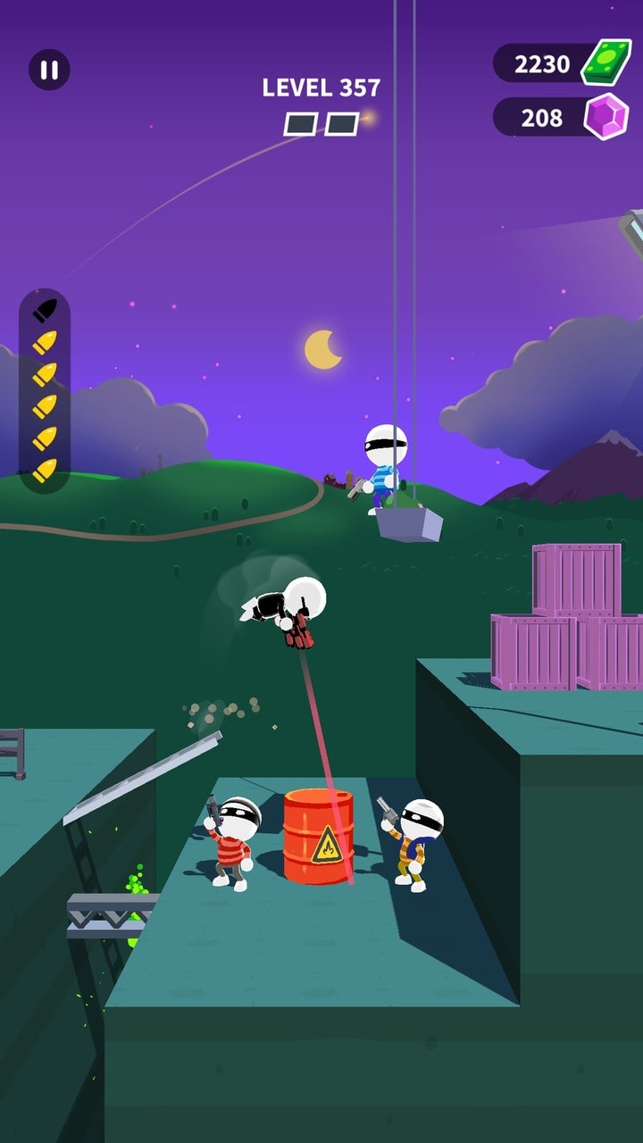 Try the gameplay in a dark night theme
